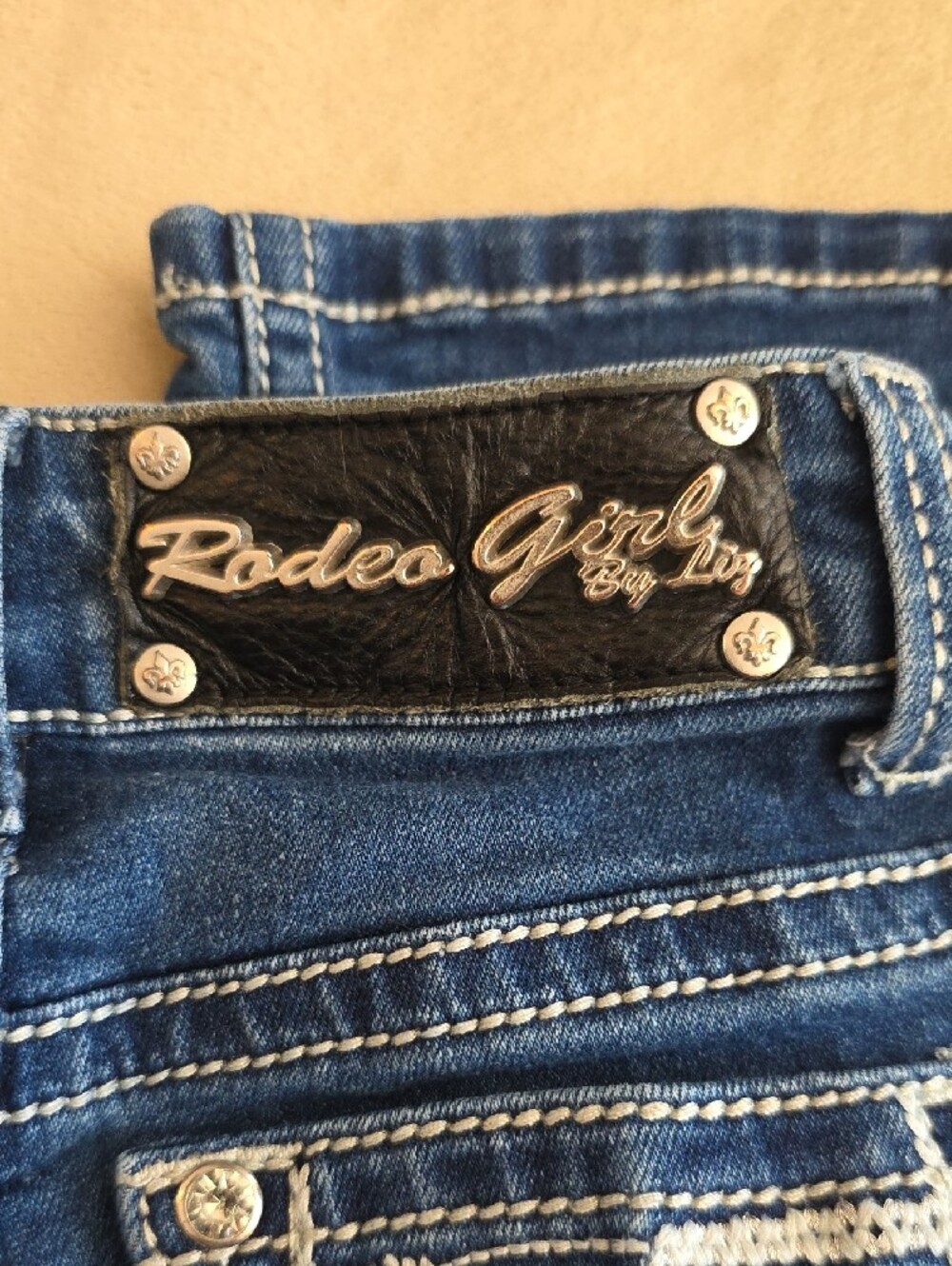 Kids Dark Blue Flared Jeans - Classic Denim - Picture 8 of 8